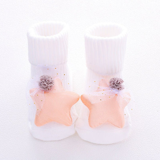 Baby socks $9.31 Dana Fashion Color: Bow stars Kid Sock Size: M Baby Clothing Product information: Children's socks category: floor socks Function: breathable, sweat-absorbing Main fabric composition: cotton Size information: size Foot length Sock length