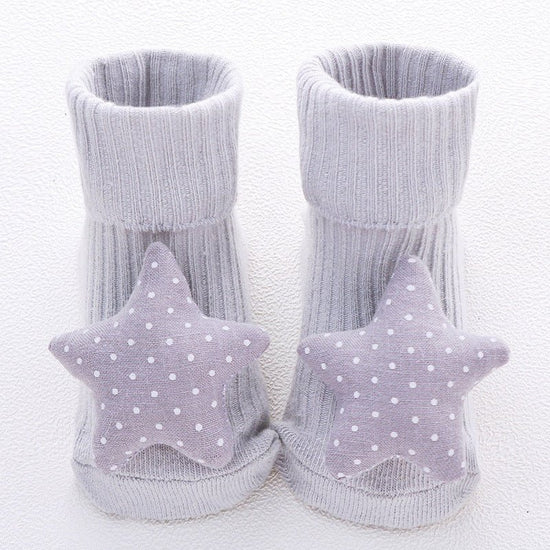 Baby socks $9.31 Dana Fashion Color: Grey stars Kid Sock Size: M Baby Clothing Product information: Children's socks category: floor socks Function: breathable, sweat-absorbing Main fabric composition: cotton Size information: size Foot length Sock length