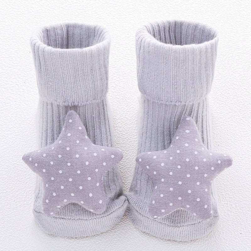 Baby socks $9.31 Dana Fashion Color: Grey stars Kid Sock Size: M Baby Clothing Product information: Children's socks category: floor socks Function: breathable, sweat-absorbing Main fabric composition: cotton Size information: size Foot length Sock length