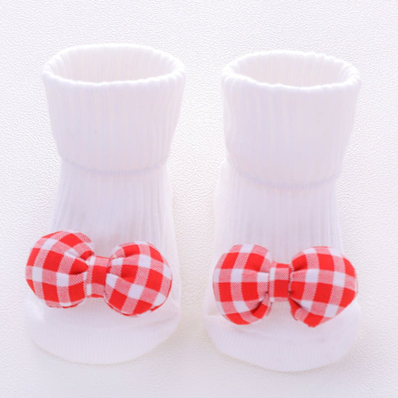 Baby socks $9.31 Dana Fashion Color: Red bow Kid Sock Size: M Baby Clothing Product information: Children's socks category: floor socks Function: breathable, sweat-absorbing Main fabric composition: cotton Size information: size Foot length Sock length Su