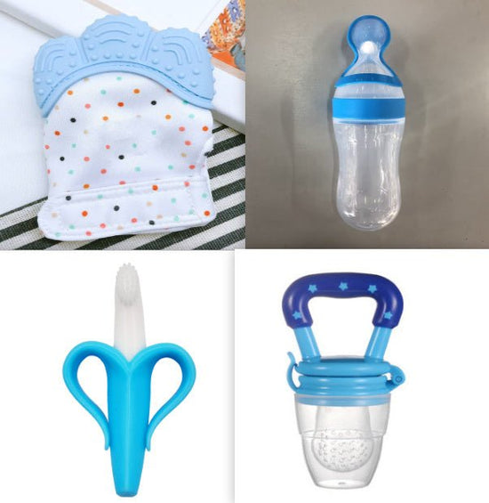 Baby Spoon Bottle Feeder $42.05 Dana Fashion Color: Blue set Baby & Mother Capacity: 120 ml Material: spoon head, bottle body [food grade silicone], other food grade PP Disinfection: can be 120 degrees or less, boiled or steamed It is used to feed semi-li