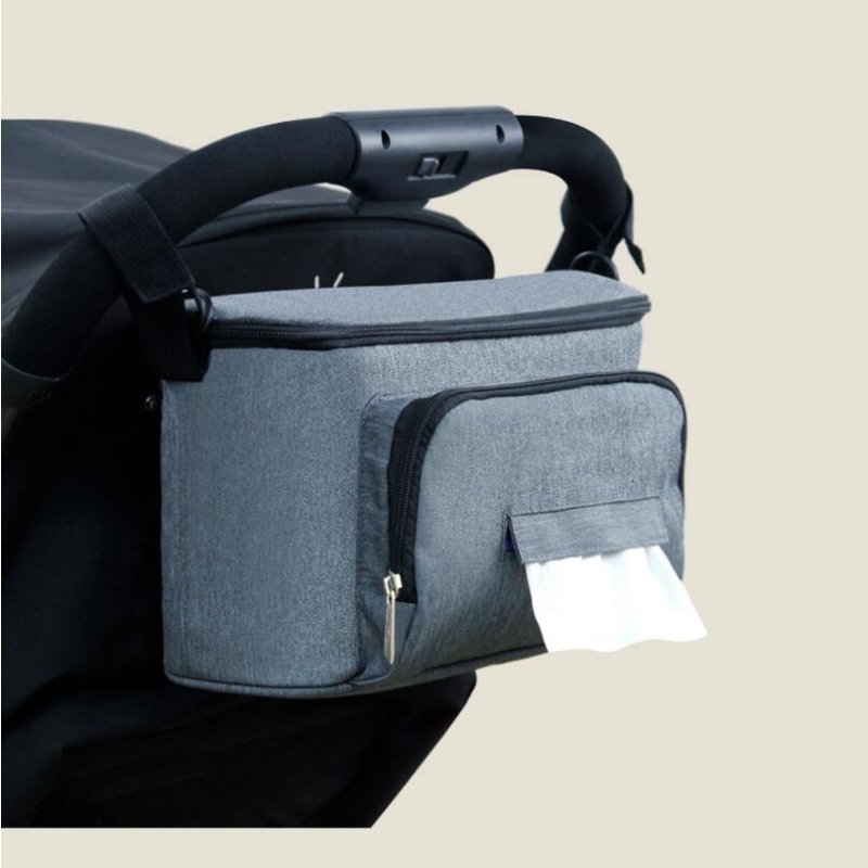 Baby stroller bag $106.41 Dana Fashion Color: Black Baby & Mother Material: Oxford cloth Color: black, red, light blue, gray, dark blue Weight: about 200G Size: length 30cm, height 20cm, width 12cm Individual packaging, folded bag size: 37 * 16 * 4CM