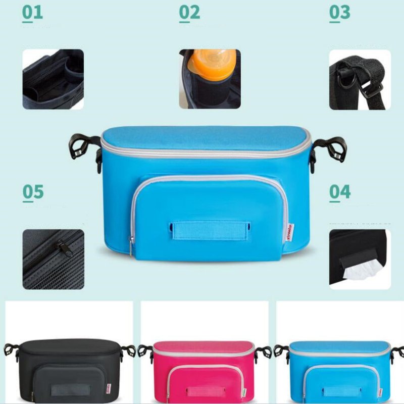 Baby stroller bag $106.41 Dana Fashion Color: Black Baby & Mother Material: Oxford cloth Color: black, red, light blue, gray, dark blue Weight: about 200G Size: length 30cm, height 20cm, width 12cm Individual packaging, folded bag size: 37 * 16 * 4CM