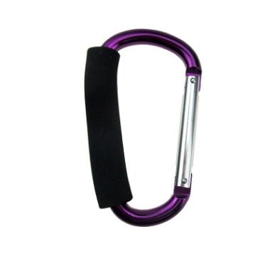 Baby Stroller Hooks $11.08 Dana Fashion Color: Violet Specifications: 14x8CM Baby & Mother Overview Big carabiner, large opening, fits a variety of stroller handles. Perfect for strollers and shopping carts. Made from good quality aluminum and foam rubber