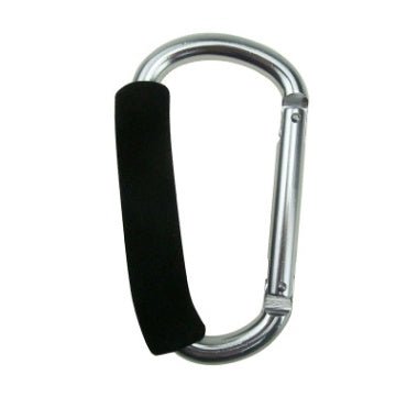 Baby Stroller Hooks $10.31 Dana Fashion Color: Silvery Specifications: 14x8CM Baby & Mother Overview Big carabiner, large opening, fits a variety of stroller handles. Perfect for strollers and shopping carts. Made from good quality aluminum and foam rubbe