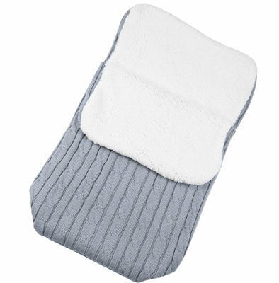 Baby Stroller Sleeping Bag Winter Body Keep Warm $38.37 Dana Fashion Color: light gray Baby Clothing Style: envelope type Fabric: Blended Lining: lamb cashmere Filling: Cotton wool Thick： thick pattern: plain Color: black, beige, pink, light gray, ink blu