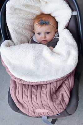 Baby Stroller Sleeping Bag Winter Body Keep Warm $47.81 Dana Fashion Color: Hide powder Baby Clothing Style: envelope type Fabric: Blended Lining: lamb cashmere Filling: Cotton wool Thick： thick pattern: plain Color: black, beige, pink, light gray, ink bl