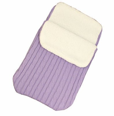 Baby Stroller Sleeping Bag Winter Body Keep Warm $27.20 Dana Fashion Color: Lavender Baby Clothing Style: envelope type Fabric: Blended Lining: lamb cashmere Filling: Cotton wool Thick： thick pattern: plain Color: black, beige, pink, light gray, ink blue,