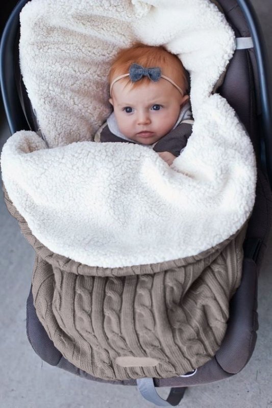 Baby Stroller Sleeping Bag Winter Body Keep Warm $49.56 Dana Fashion Color: KhakiA Baby Clothing Style: envelope type Fabric: Blended Lining: lamb cashmere Filling: Cotton wool Thick： thick pattern: plain Color: black, beige, pink, light gray, ink blue, w