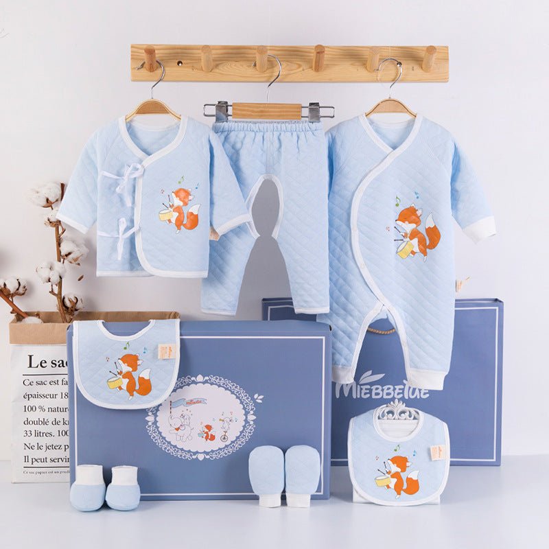 Baby Suit Full Moon Baby Underwear Newborn Clothes $38.50 Dana Fashion Color: Four Seasons Diamond Grey Child size: 59cm Baby Clothing Product information: Fabric name: combed cotton Style: Korean Applicable gender: neutral/male and female Gift box conten