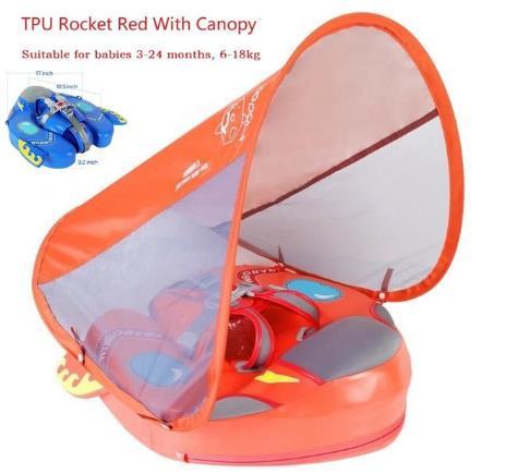 Baby Swimming Ring Floats $256.29 Dana Fashion Color: TPU Rocket Red Canopy Baby & Mother Overview: ✔️【TPU】The baby floats without smells of chemicals. High-quality swimwear fabric and TPU film wrap which looks like leather but touches like skin. Fast dry