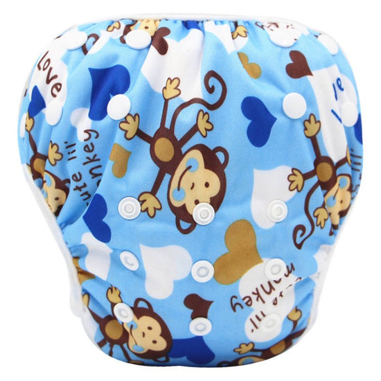 Baby Swimming Trunks Convenient And Hygienic Baby Leak-Proof Swimming Suit $14.94 Dana Fashion style: Monkey Baby & Mother Product information Material: Polyester Whether to import: No Brand: Asenappy Applicable age: 0-6 months, 6-12 months Applicable peo