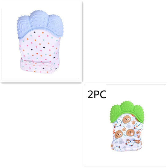 Baby teether baby anti-bite silicone molar gloves children's sound toys $21.86 Dana Fashion Color: SetH quantity: Q1pcs Toys & Hobbies Product information : Material: Silicone Applicable age: more than 3 months Color: Smiley Gloves Yellow, Smiley Gloves B