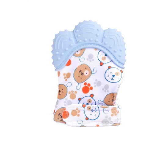 Baby teether baby anti-bite silicone molar gloves children's sound toys $10.53 Dana Fashion Color: Blue 2 style quantity: Q1pcs Toys & Hobbies Product information : Material: Silicone Applicable age: more than 3 months Color: Smiley Gloves Yellow, Smiley