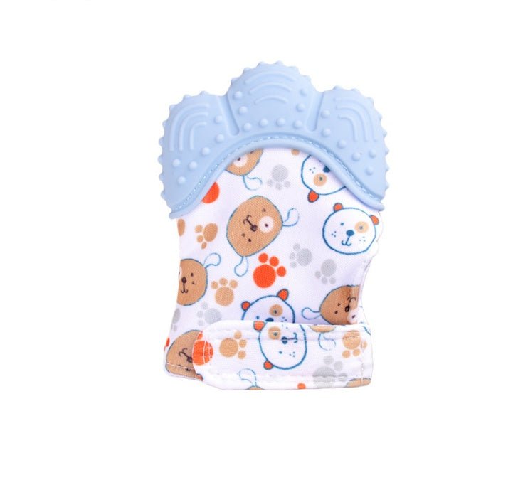 Baby teether baby anti-bite silicone molar gloves children's sound toys $10.53 Dana Fashion Color: Blue 2 style quantity: Q1pcs Toys & Hobbies Product information : Material: Silicone Applicable age: more than 3 months Color: Smiley Gloves Yellow, Smiley