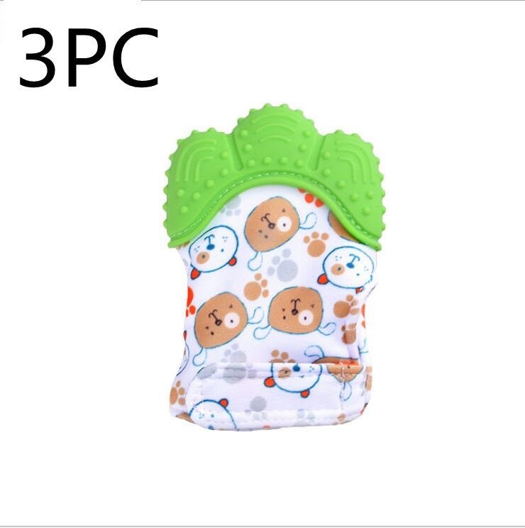 Baby teether baby anti-bite silicone molar gloves children's sound toys $21.86 Dana Fashion Color: SetE quantity: Q1pcs Toys & Hobbies Product information : Material: Silicone Applicable age: more than 3 months Color: Smiley Gloves Yellow, Smiley Gloves B