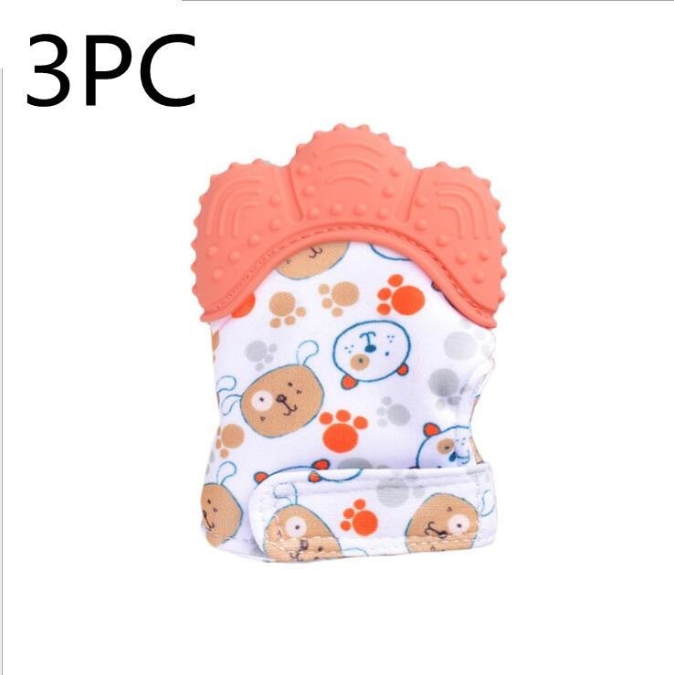 Baby teether baby anti-bite silicone molar gloves children's sound toys $21.86 Dana Fashion Color: SetF quantity: Q1pcs Toys & Hobbies Product information : Material: Silicone Applicable age: more than 3 months Color: Smiley Gloves Yellow, Smiley Gloves B