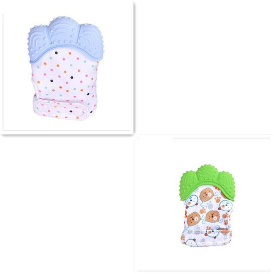 Baby teether baby anti-bite silicone molar gloves children's sound toys $16.56 Dana Fashion Color: SetA quantity: Q1pcs Toys & Hobbies Product information : Material: Silicone Applicable age: more than 3 months Color: Smiley Gloves Yellow, Smiley Gloves B