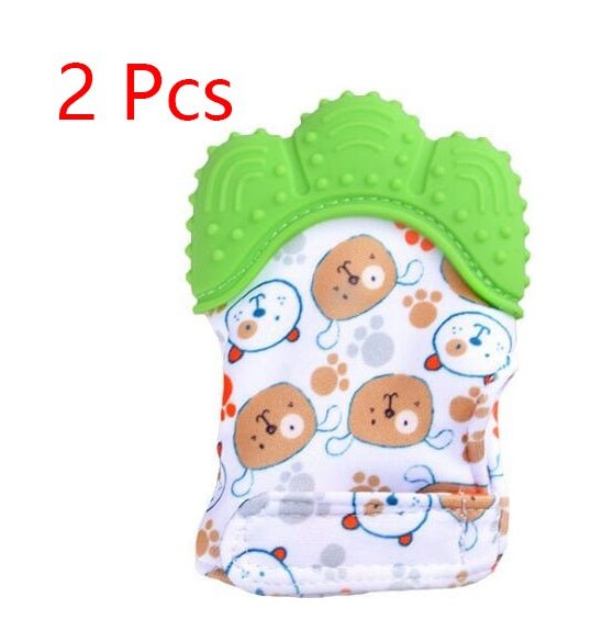 Baby teether baby anti-bite silicone molar gloves children's sound toys $17.18 Dana Fashion Color: Green 2 style quantity: 1pair Toys & Hobbies Product information : Material: Silicone Applicable age: more than 3 months Color: Smiley Gloves Yellow, Smiley
