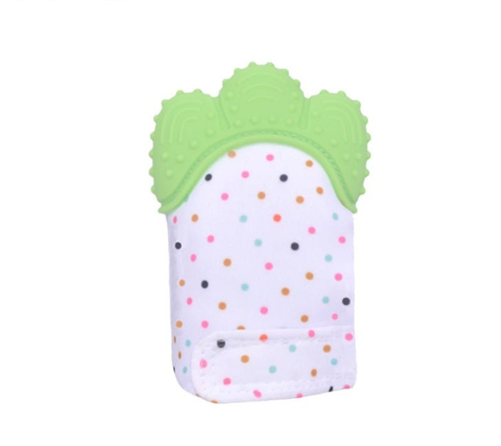 Baby teether baby anti-bite silicone molar gloves children's sound toys $10.53 Dana Fashion Color: Green quantity: Q1pcs Toys & Hobbies Product information : Material: Silicone Applicable age: more than 3 months Color: Smiley Gloves Yellow, Smiley Gloves