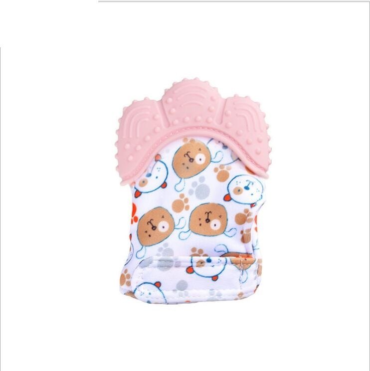 Baby teether baby anti-bite silicone molar gloves children's sound toys $10.53 Dana Fashion Color: Pink 2 style quantity: Q1pcs Toys & Hobbies Product information : Material: Silicone Applicable age: more than 3 months Color: Smiley Gloves Yellow, Smiley