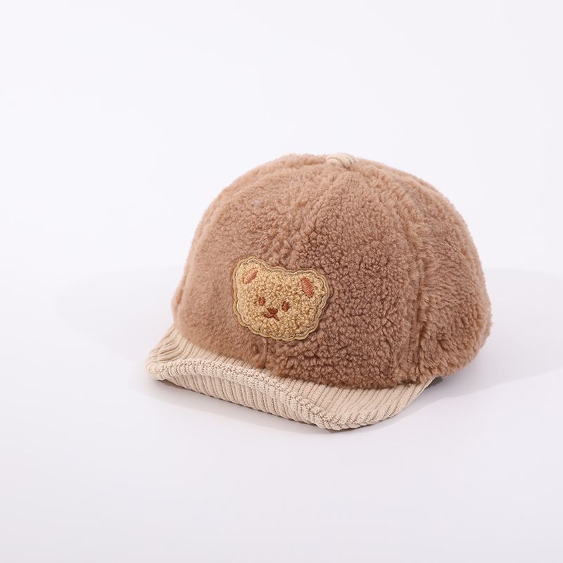 Baby Thickened Baby Girl Hat Boy Cute Super Cute $17.89 Dana Fashion style: 4 Style Baby Clothing Product Details: Material: cotton Product Category: Peaked Cap Applicable gender: unisex / both men and women Color: black patch bear cap, khaki patch bear c
