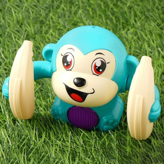 Baby Toys Electric Tumbling Monkey Light Music Puzzle Sound Tipping Monkey Kids Toys Early Educational Toys For Children Gifts $16.66 Dana Fashion Color: Blue Toys & Hobbies Product Name: Electric sound and light flipping monkey Product size: 13x8x9cm Sui