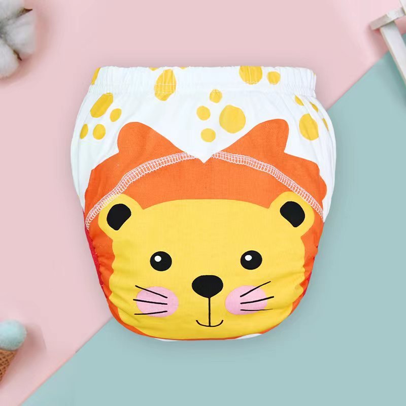 Baby Training Pants Summer Baby Diaper Pants $11.80 Dana Fashion Color: Upgraded Small Claw Lion format: 100 Yards Baby & Mother Product information: Color: pink strawberry rabbit, piyopiyo, blue chickens, green tiger, cream lamb, pink rabbit, light green