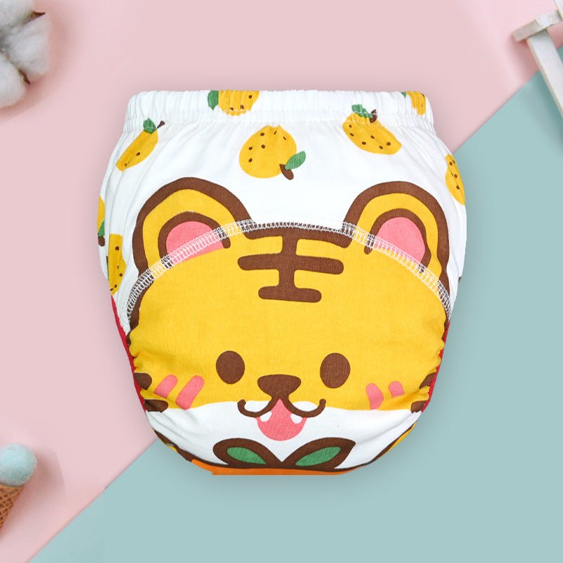 Baby Training Pants Summer Baby Diaper Pants $11.80 Dana Fashion Color: Upgraded Orange Tiger format: 100 Yards Baby & Mother Product information: Color: pink strawberry rabbit, piyopiyo, blue chickens, green tiger, cream lamb, pink rabbit, light green pu