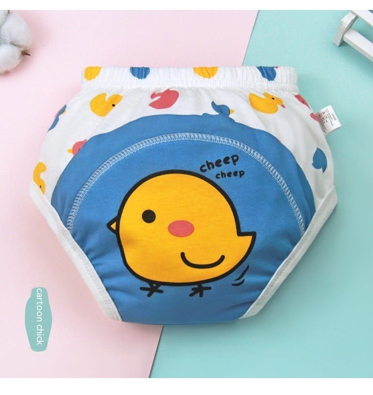 Baby Training Pants Summer Baby Diaper Pants $11.80 Dana Fashion Color: Blue Chickens format: 100 Yards Baby & Mother Product information: Color: pink strawberry rabbit, piyopiyo, blue chickens, green tiger, cream lamb, pink rabbit, light green puppy, str