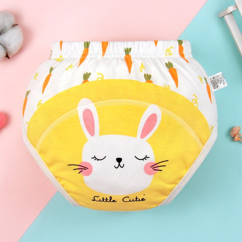 Baby Training Pants Summer Baby Diaper Pants $11.80 Dana Fashion Color: Custard Bunny format: 100 Yards Baby & Mother Product information: Color: pink strawberry rabbit, piyopiyo, blue chickens, green tiger, cream lamb, pink rabbit, light green puppy, str