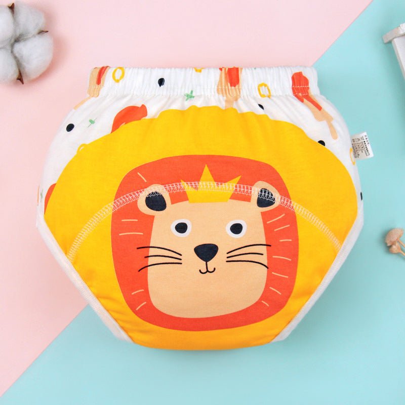 Baby Training Pants Summer Baby Diaper Pants $11.80 Dana Fashion Color: Crown Lion format: 100 Yards Baby & Mother Product information: Color: pink strawberry rabbit, piyopiyo, blue chickens, green tiger, cream lamb, pink rabbit, light green puppy, stripe