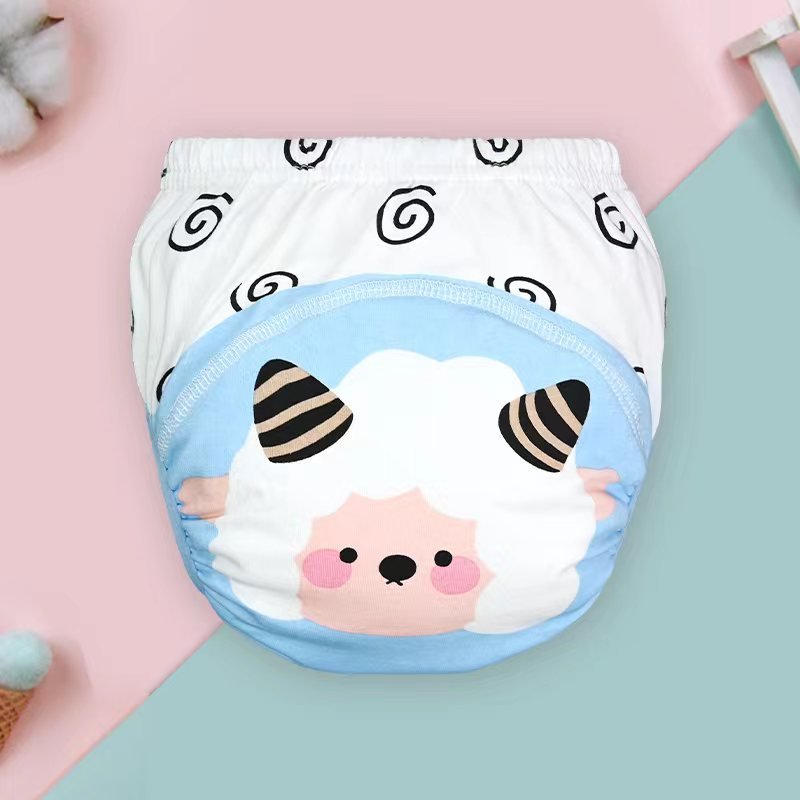 Baby Training Pants Summer Baby Diaper Pants $11.80 Dana Fashion Color: Upgraded Blue Sheep format: 100 Yards Baby & Mother Product information: Color: pink strawberry rabbit, piyopiyo, blue chickens, green tiger, cream lamb, pink rabbit, light green pupp