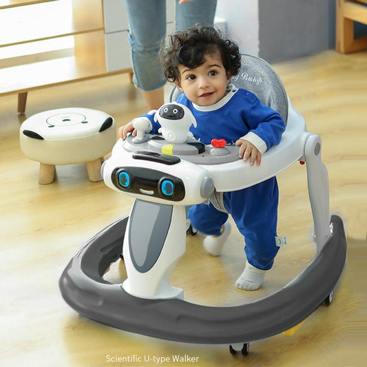 Baby Walker Anti-O-leg Baby Children's Multi-functional Anti-rollover Walker $167.98 Dana Fashion Color: Elegant grey Size: Dazzle Baby & Mother Product information: Product name: Baby Walker Size: 72*62*44cm Material: Plastic Applicable age: 7-18 months