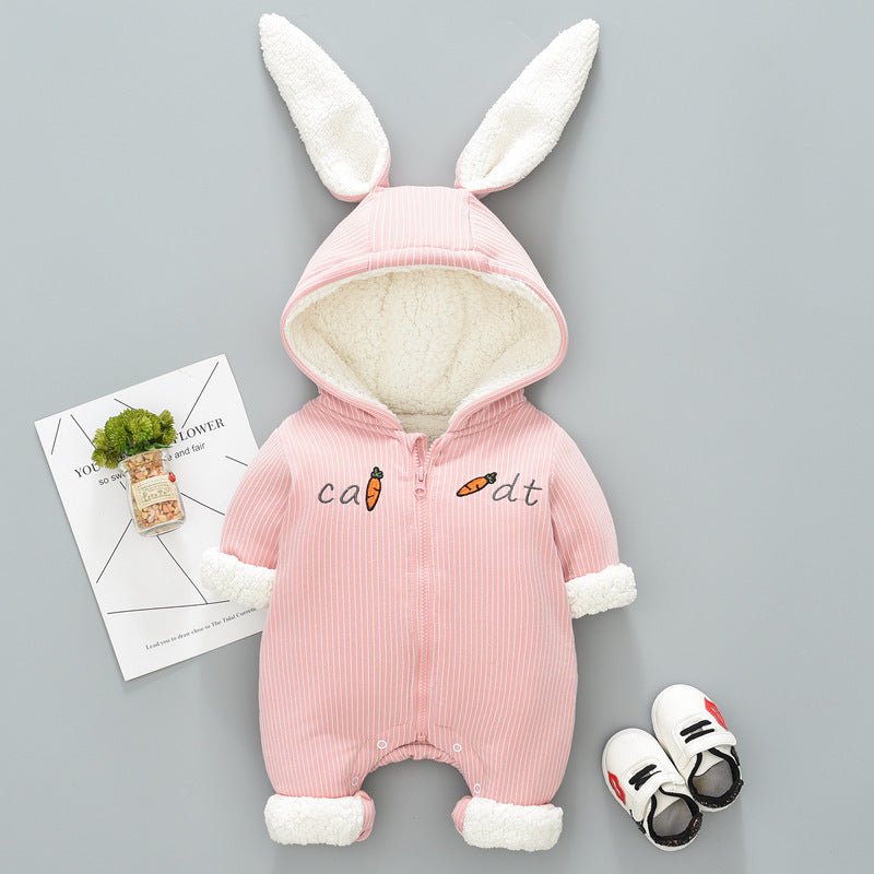 Baby winter clothes, jumpsuit $36.93 Dana Fashion Color: Pink Suit Height: 66cm Baby Clothing Applicable gender: neutral / male and female Sleeve length: long sleeve Whether hooded: there is a hat can not be removed suitable season: winter Whether to trim