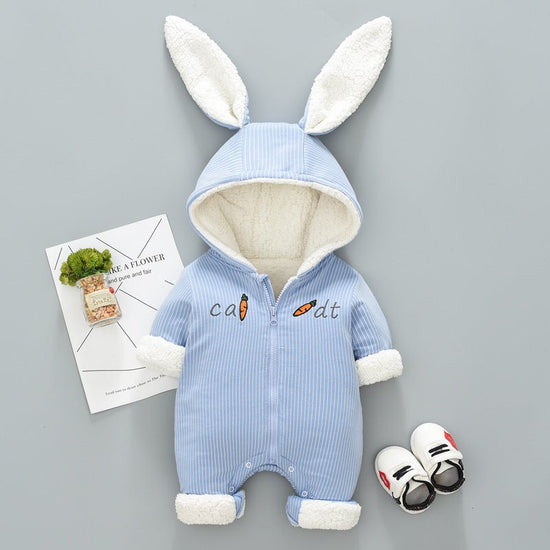 Baby winter clothes, jumpsuit $36.93 Dana Fashion Color: Wathet Suit Height: 66cm Baby Clothing Applicable gender: neutral / male and female Sleeve length: long sleeve Whether hooded: there is a hat can not be removed suitable season: winter Whether to tr