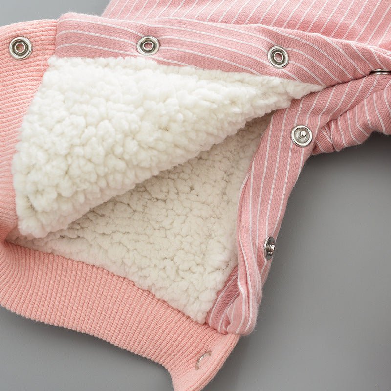Baby winter clothes, jumpsuit $36.93 Dana Fashion Color: Pink Suit Height: 66cm Baby Clothing Applicable gender: neutral / male and female Sleeve length: long sleeve Whether hooded: there is a hat can not be removed suitable season: winter Whether to trim