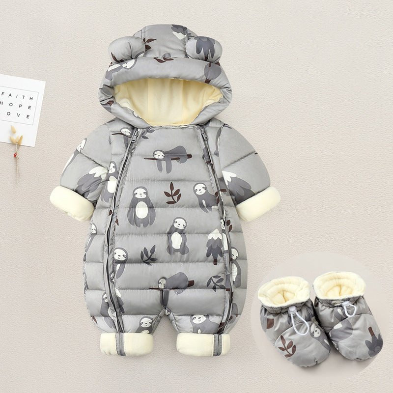 Baby winter white down jacket $119.55 Dana Fashion Color: Gray Size: 100cm Baby Clothing Fabric composition: 100% polyester fiber Liner material: 100% polyester fiber Filling: 90% white duck down 10% feathers 1. Asian sizes are 1 to 2 sizes smaller than E