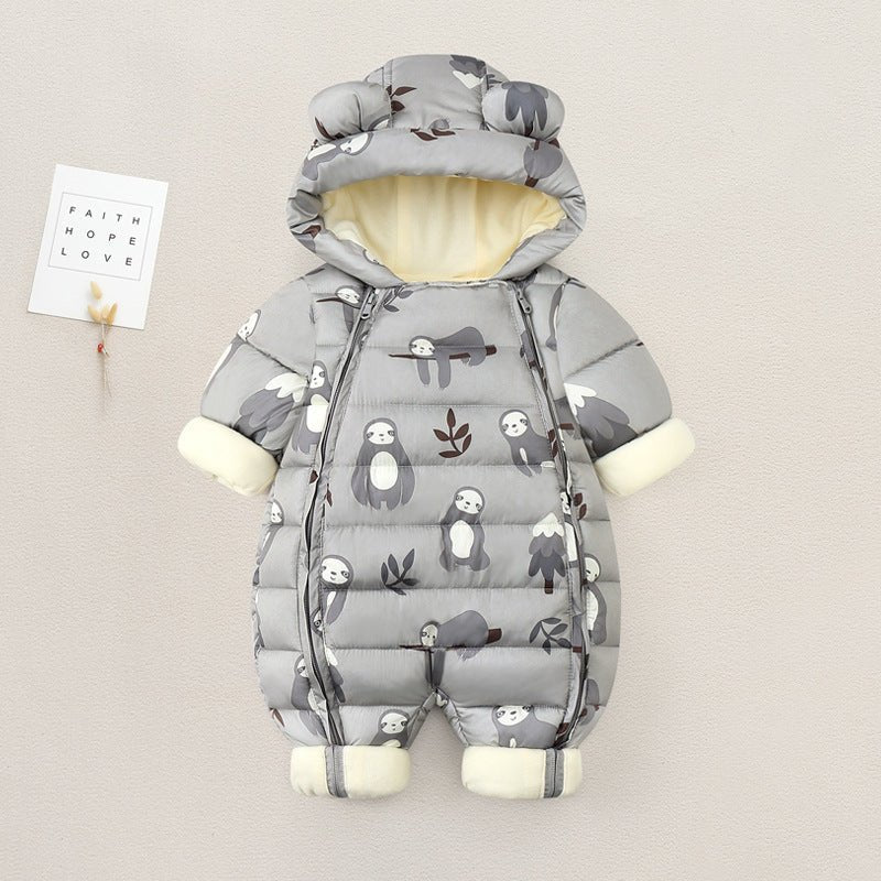 Baby winter white down jacket $52.07 Dana Fashion Color: Grey sloth Size: 100cm Baby Clothing Fabric composition: 100% polyester fiber Liner material: 100% polyester fiber Filling: 90% white duck down 10% feathers 1. Asian sizes are 1 to 2 sizes smaller t