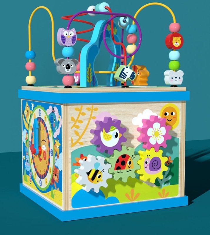 Baby Wooden Toys For Boys And Girls $108.46 Dana Fashion Color: Blue Toys & Hobbies Product information: Product name: Multi-functional scenes around the bead treasure box Product weight: 1.9kg Product packaging size: 23*23*32 Gross net weight: 24/23kg Ma