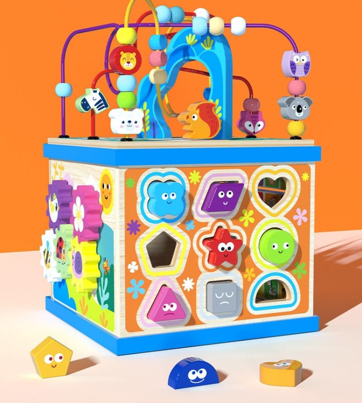 Baby Wooden Toys For Boys And Girls $108.46 Dana Fashion Color: Blue Toys & Hobbies Product information: Product name: Multi-functional scenes around the bead treasure box Product weight: 1.9kg Product packaging size: 23*23*32 Gross net weight: 24/23kg Ma