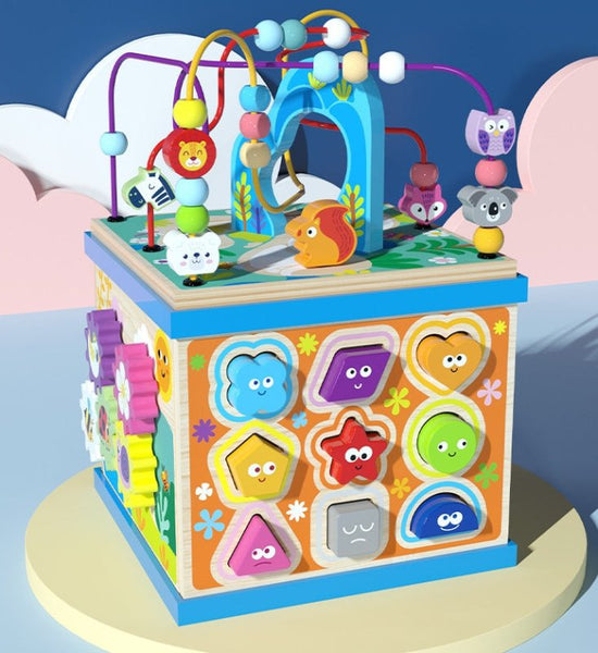 Baby Wooden Toys For Boys And Girls $108.46 Dana Fashion Color: Blue Toys & Hobbies Product information: Product name: Multi-functional scenes around the bead treasure box Product weight: 1.9kg Product packaging size: 23*23*32 Gross net weight: 24/23kg Ma