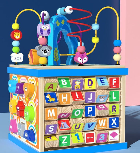 Baby Wooden Toys For Boys And Girls $108.46 Dana Fashion Color: Blue Toys & Hobbies Product information: Product name: Multi-functional scenes around the bead treasure box Product weight: 1.9kg Product packaging size: 23*23*32 Gross net weight: 24/23kg Ma