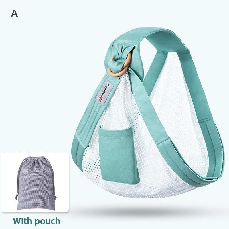 Baby Wrap Carrier Sling Adjustable Infant Comfortable Nursing Cover Soft Breathable Breastfeeding Carrier $40.27 Dana Fashion Color: Breathable turquoise Baby & Mother Overview Simulate uterine environment, easy to comfort baby Let baby's muscles relax an
