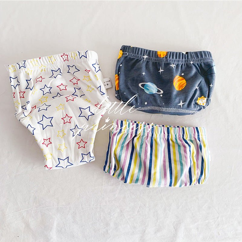 Baby's 6-layer Gauze Breathable Diaper Training Pants $30.61 Dana Fashion Color: Space learning pants Size: L Baby Clothing Product information: Material: cotton Size: 90/M 8-12kg, 100/L 9-18kg Waist shape: high waist Color classification: grey wave love