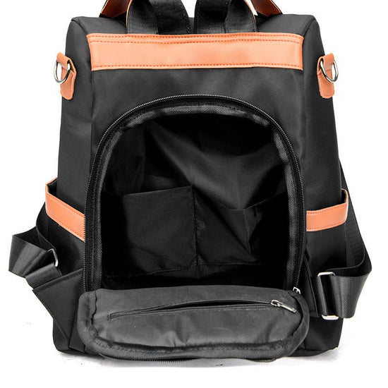 Backpack All-match Anti-theft Messenger Bag White Ditch $40.46 Dana Fashion Color: Black Women's Bags Product information: Lining texture: Polyester Pattern: solid color Color: black, blue, red, gray Processing Method: soft surface Outer bag type: Three-d