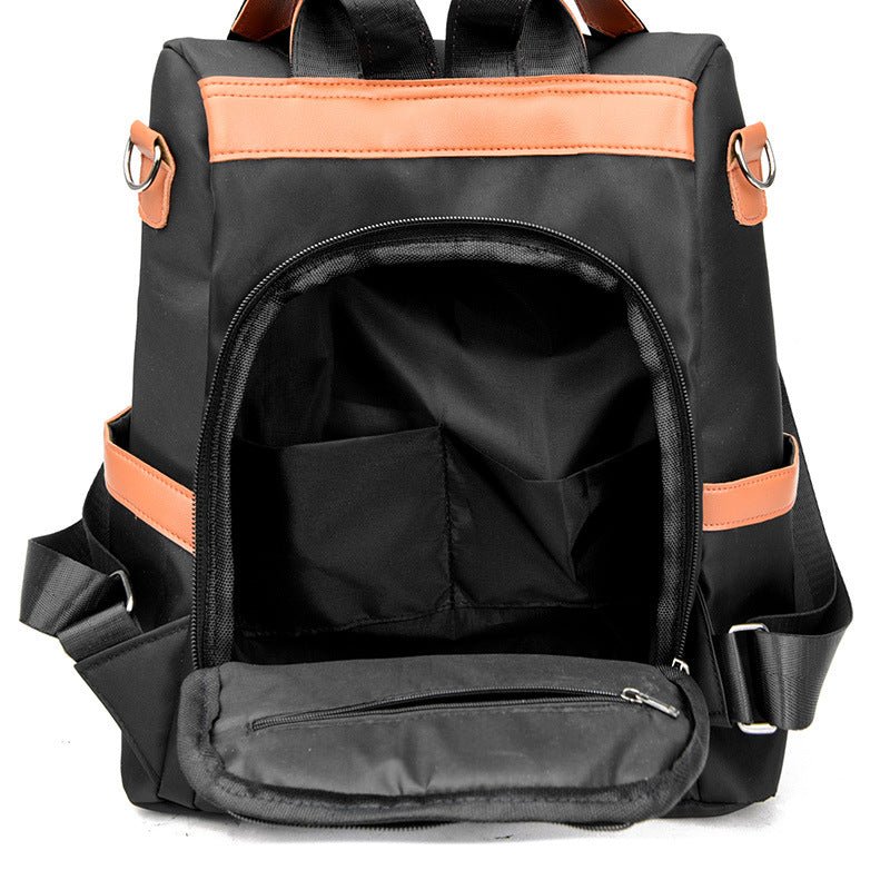 Backpack All-match Anti-theft Messenger Bag White Ditch $40.46 Dana Fashion Color: Black Women's Bags Product information: Lining texture: Polyester Pattern: solid color Color: black, blue, red, gray Processing Method: soft surface Outer bag type: Three-d