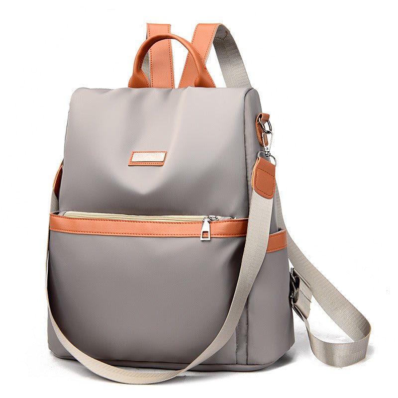 Backpack All-match Anti-theft Messenger Bag White Ditch $40.46 Dana Fashion Color: Gray Women's Bags Product information: Lining texture: Polyester Pattern: solid color Color: black, blue, red, gray Processing Method: soft surface Outer bag type: Three-di