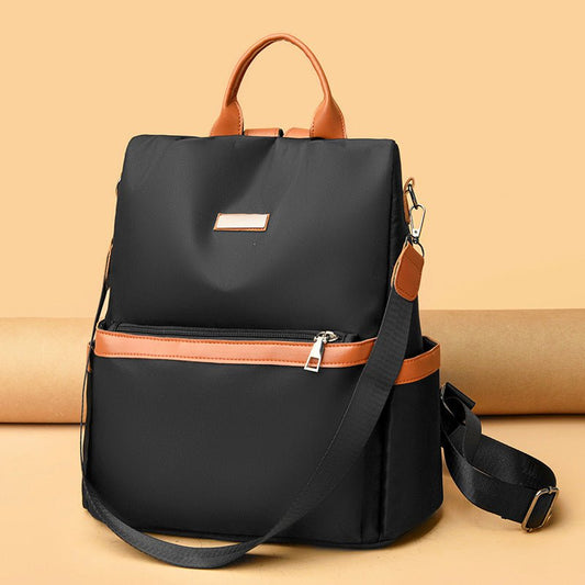 Backpack All-match Anti-theft Messenger Bag White Ditch $40.46 Dana Fashion Color: Black Women's Bags Product information: Lining texture: Polyester Pattern: solid color Color: black, blue, red, gray Processing Method: soft surface Outer bag type: Three-d