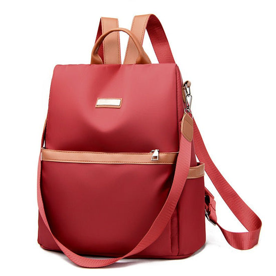 Backpack All-match Anti-theft Messenger Bag White Ditch $40.46 Dana Fashion Color: Red Women's Bags Product information: Lining texture: Polyester Pattern: solid color Color: black, blue, red, gray Processing Method: soft surface Outer bag type: Three-dim